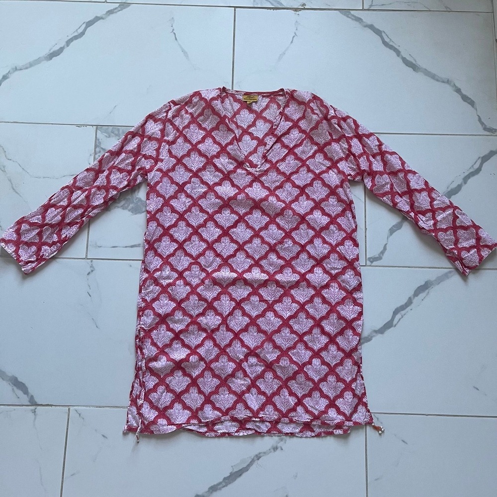 Roberta roller rabbit classic Kurta Jenisa 3/4 sleeve tunic pink small